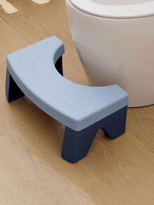 1个多功能浴室马桶凳增高器，有象牙色、蓝色和灰色可选。防滑设计，适用于办公室、卫生间，可用作脚踏凳、浴室防滑辅助踏凳，坚固耐用，可拆卸，方便收纳，适合成人、老人、孕妇和儿童使用，可移动设计，塑料便携式蹲凳，防滑蹲垫。