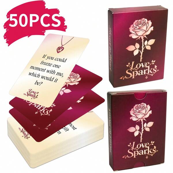 50 kart interakcji dialogowych dla par w trybie pytań i odpowiedzi Karty do gry wzmacniające romans w nocy