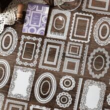 30 Sheets/Pack Retro Art Basics Versatile Lace Borders Scenery Scrapbook Supplies PET Waterproof Stickers Small Fresh Flowers Plants Little Bear Love Diary Bookkeeping Materials Decoration Collage Cute Stickers For School Stationery Supplies - Multicolor - View 9