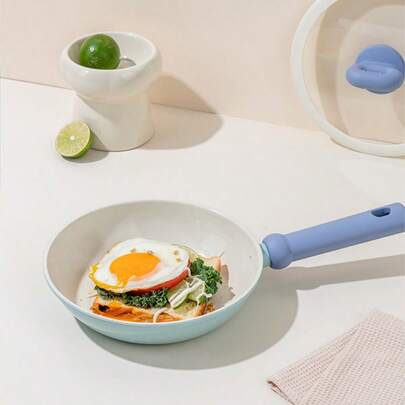 New Blue Bean Treasure Series Frying Pan, Highly Attractive Flat Bottom Non-Stick Ceramic Coated Pan, Suitable For All Stoves