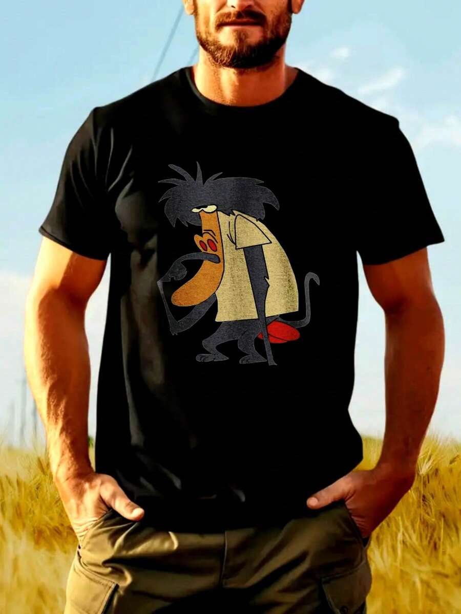 Men T-Shirts - 黑色 - 查看 1