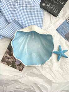 1 Khay trang sức bằng gốm sứ trang trí, hình vỏ sò và sao biển, đĩa đựng đồ trang sức nhỏ, giá đựng nhẫn và bông tai bằng gốm sứ, đĩa trang trí chủ đề đại dương, thích hợp để đựng nhẫn, bông tai, dây chuyền, vòng tay, đồng hồ, chìa khóa, trang trí phòng tắm, phòng ngủ, văn phòng và nhà cửa. - Nhiều màu - Xem 3