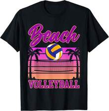Unisex Beach Volleyball Gift T-Shirt - 黑色 - 查看 1