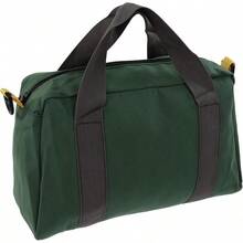 Yosoo Bolsa de Herramientas de Lona de Boca Ancha Impermeable de Alta Capacidad, Bolsa de Almacenamiento de Herramientas Resistente para Electricistas, Fontaneros y Mecánicos, Bolsa - 14 pulgadas - Ver 10