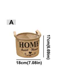 Multi-Pack Foldable Storage Baskets With Printed Designs, Available In Printed Round And Printed Square Styles, Washable Storage Bins For Clothes, Household Items, Bedroom, Desk, Closet, Kitchen Organization - Khaki - View 14