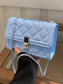 Fashion Solid Color Quilted Square Chain Shoulder Bag, Versatile Flap Banquet Bag New Lightweight Handbag & Purse, Daily Commuting Messenger Bag For White Collar And Student, Casual Mobile Phone Coin Crossbody Bags.Christmas,Christmas Gifts,Gifts For Women,Crossbody Bags For Women,Purses,Purses And Bags Women,Makeup Bag,Bags For Women,Shoulder Bag,Carteras Para Mujer,Christmas Bags,Carteras Para Mujer,Mom Gifts,Makeup Bag,Personalized Gifts,Teacher Gifts,Teacher Christmas Gifts,Totes Bags For Women,Purses And Bags Women,Purses And Bags,Bolsas Elegantes Para Mujer,Carteras Para Mujer,Purses For Women,Cartera Para Mujer Elegante - 白色 - 查看 15