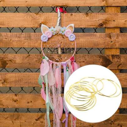 10 piezas Guirnalda de flores de boda de 20 cm, Anillo atrapasueños, Decoración de mesa para fiesta de cumpleaños y boda, Decoración de corona de Navidad