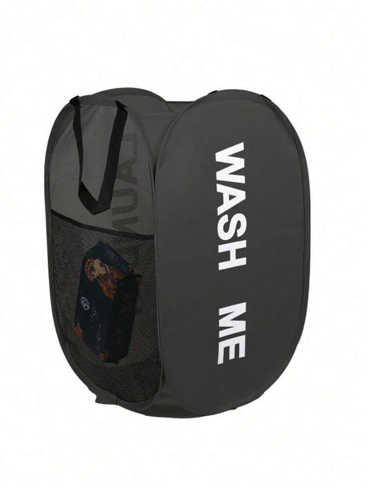 Foldable Mesh Laundry Basket With Carrying Handles, Large Side Pocket For Children's Room, Student Dorm, Caravan, Cruise Ship, Gray Closet Organizer, College Dorm Essentials, Clothes Organizer, Storage Organizer, Laundry Bag, Washing Machine Bag, For Dirty And Clean Clothes, Bras, Bedroom Accessories, Closet Organization And Storage Garment Bag Waterproof Bag Storage Bags Clothes Storage Clothes Bag Packing Cubes Travel Essentials Travel Organizer - Multicolor - View 12