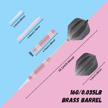 3 piezas Juego de dardos de punta blanda rosa precisa - Dardos de acero de alta calidad, dardos de alta calidad para principiantes y uso doméstico, adecuados para competiciones y profesionales, 3 dardos/paquete, regalo perfecto para Navidad, Acción de Gracias, San Valentín, cumpleaños y otras festividades, dardos para regalar, competiciones profesionales, estilo clásico, artesanía premium