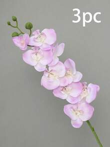 1/3/6pcs Artificial Phalaenopsis Orchid, 9-Stem Phalaenopsis Orchid Bouquet, Realistic Large Pink Silk Phalaenopsis Orchid Decor, Suitable For Home Decor, Valentine's Day, Mother's Day, Spring Artificial Flowers, Vase Decor, Wedding, Bridal Bouquet, Dining Table Centerpiece - Light Purple - View 8