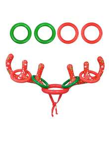 1 充气驯鹿角全球投掷游戏套装 - 非常适合圣诞节、万圣节和复活节派对 - 耐用的 PVC 材料，最佳选择，非常适合感恩节、派对游戏、节日娱乐、季节性装饰、趣味设计、优质塑料、坚固结构、家庭庆祝活动、活动策划。