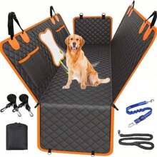 Cubre Asientos para Auto Perro, Cojín para Asiento de Coche para Mascotas, Antideslizante, Impermeable, a Prueba de Arañazos, con Ventana de Malla, Cuerda de  y Correa para Perros(default) - Multicolor - Ver 2