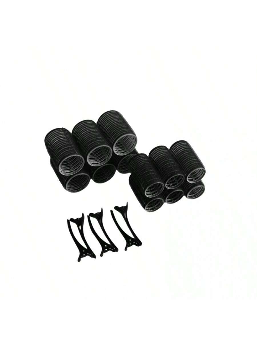 Pinzas para rizar el cabello - Juego negro (6 pinzas de 4 cm + 3 cm + pinzas)