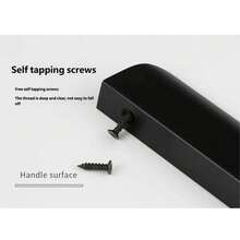 مقبض خزانة طويل مثبت على الحافة بتصميم بسيط، مقبض درج وباب خزانة مذهب مثبت جانبيًا مخفي