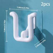 2 件浴室拖鞋收纳架，简约壁挂式拖鞋排水挂钩，无需钻孔