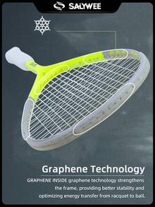 SALYWEE 碳纤维壁球拍，超轻，14/19线床设计，增强操控性——适合初学者，节日送给壁球爱好者的礼物，球拍设计时尚，碳纤维材质，附赠球拍包 - 彩色 - 查看 6