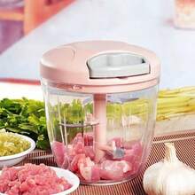 500/900ML Manual Meat Mincer Garlic Chopper Rotate Garlic Press Crusher Vegetable Onion Cutter Kitchen Cooking Accessories - Green - View 8