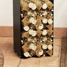 Outsunny 36 X 30 X 90 Log Holder With Handles, Outdoor/Indoor Log Holder, Up To 30 Kg, Steel, Black (On Site) - 1 - 查看 6