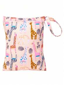 1 件装卡通印花湿袋尿布袋婴儿洗澡家庭装饰礼品