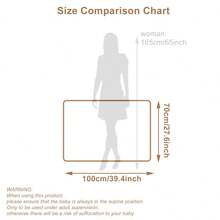 1条70x100厘米婴儿毯，可爱卡通图案，四季皆宜，柔软舒适，新生儿礼物，婴儿房必备 - 彩色 - 查看 7
