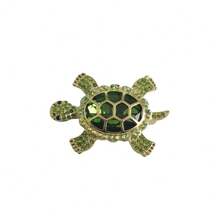 Cute Sea Turtle Keychain Lightweight Skeleton Design Full Colorful Rhinestone Inlaid Animal Turtles Charms Dangle Keyring Jewelry Metal Alloy Car Key Holder Handbag Backpack Ornament Accessories Gift For Friends - Gold - View 22