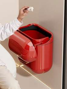 1 قطعة سلة قمامة من الفولاذ المقاوم للصدأ مع غطاء وسلة داخلية، سلة قمامة مطبخ قابلة للتركيب على الحائط، يمكن وضعها على سطح العمل أو تحت الحوض أو تركيبها على الحائط، سلة قمامة صغيرة يمكن تركيبها على باب الخزانة، مناسبة للمطبخ/الحمام/غرفة النوم/غرفة المعيشة