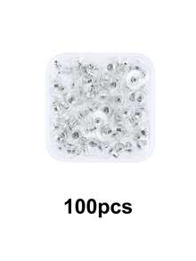 20/50/100pcs Bullet-Shaped Earring Backs, Bullet Clutch Earring Backs For Studs With Pad Rubber Earring Stoppers Pierced Safety Earring Pin Backs DIY Jewelry Making Supplies - Earring Backs - View 13