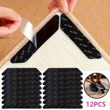 12 PCS Non-Slip Gripper Pads, Reusable Washable Anti-Slip Mat, Strong Adhesion To Prevent Sliding & Curling, For Rugs, Table Mats, Bowls & Small Objects Home Office Essentials - màu đen - Xem 5