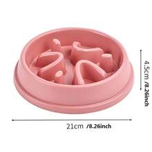 Slow Feeder Dog Bowls Anti-Choking Puzzle Pet Bowls Non Slip Interactive Maze Dishes For Dogs And Cats Food Training - 粉色 - 查看 5