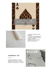 1幅无框黑桃A豹纹印花画，幸运女神魅力墙饰，复古赌场动物图案装饰画，适用于卧室、客厅、宿舍 | 房间装饰画，复古装饰，宿舍必备 - 彩色 - 查看 9