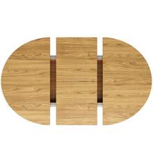 Extendable Dining Table, Kitchen Table, Balcony Table, Wooden Dining Table, Round Table That Extends To Oval, 118-158 Cm, Seats Up To 6, Wood Color - Camel - View 10