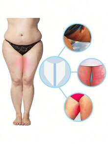 20 piezas Bandas antifricción invisibles para muslos, cinta de protección contra la fricción de los muslos, almohadillas protectoras transparentes, adecuadas para los muslos y pantorrillas interiores de las mujeres, protección cómoda - Amarillo Mostaza - Ver 10