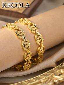 KKCOLA 1件时尚汽车花朵手链饰品，派对/节日礼物，日常佩戴饰品，适合送给爱人、妈妈、女儿 - 金黃色 - 查看 5