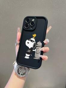 A Cartoon Anime SNOOPY Sky Eye Step Black Phone Case, Shockproof Tpu Material Phone Case Can Be Given As A Holiday Gift. It Is Suitable For Apple Phones, And The New Model Is Suitable For IPhone13/14/15/16/17Pro Max Phone Case - Nhiều màu - Xem 4