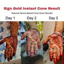 1/3 块天然有机海娜粉，海娜临时纹身，半永久性防水海娜纹身颜料，用于人体彩绘。