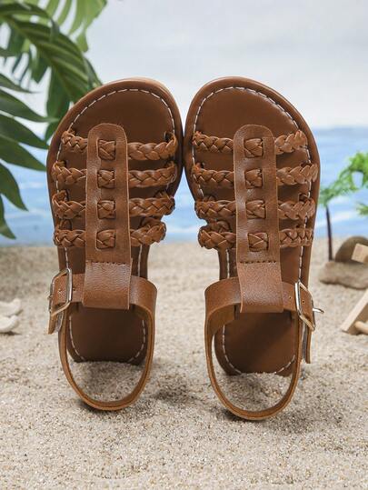 1双休闲百搭平底凉鞋，魔术贴搭扣，柔软舒适，适合夏季穿着