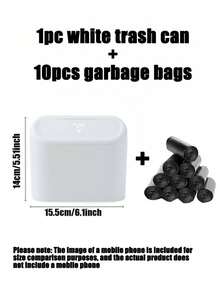 Auto-Abfalleimer mit Deckel - Universeller Mini-Mülleimer für Fahrzeuge, auslaufsicher, mit 30 Müllbeuteln, Organizer und Stauraum für Vorder- und Rücksitz, Zubehör für Auto, Büro, Schlafzimmer, Zuhause (Schwarz) - Schwarz - Übersicht 16
