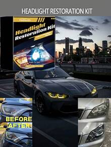 Homonth 1 Set Car Headlight Restoration Kit, Headlight Polishing Scratch Removal Cleaning Maintenance Kit, Keeps Headlight Surface In Good Condition, Removes Residues And Restores Original Shine, Helps Improve Headlight Transparency