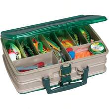 Caja de aparejos Plano Molding 1120-00, estilo bolso, 20 compartimentos, arenisca/verde - Una talla - Ver 5