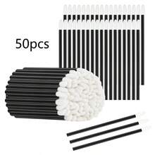 300 Pcs Disposable Lip Brushes, Lipstick Lip Gloss Wands Applicator Tool Makeup Beauty Tool Kits - Black - Black - View 7