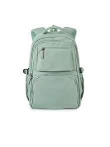 大容量防水尼龙儿童背包，可作为随身行李、旅行背包、商务笔记本电脑包，适用于15.6英寸笔记本电脑，适合旅行、商务、度假、大学、学校、户外、购物，男女通用学生礼物，可作为随身行李使用。 - 綠色 - 查看 3