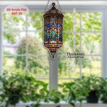 1pc Vibrant Red Cardinal Acrylic Hanging Decor - Acrylic With Beaded Accents, Swinging Bird Design, Suitable For Window, Living Room, Bedroom And Porch Decoration - Multicolor - View 8