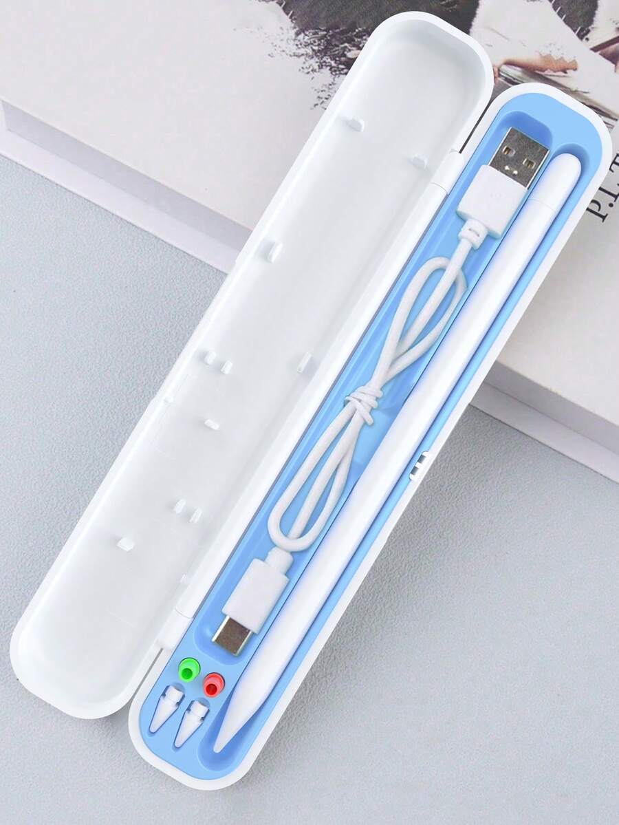 (Solo caja vacía, sin accesorios) Estuche soporte para Apple Pencil de 1ra/2da generación compatible con tableta iPad de Apple, caja de almacenamiento para adaptador de punta de accesorio