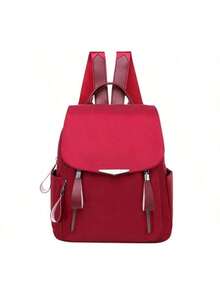 Women's Outdoor Simple Oxford Zipper Backpack Multi-Purpose Travel Bag - Multicolor - View 12