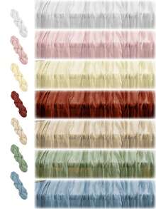 10条/包，10英尺（3米）灰色和红色波西米亚风粗棉布桌旗，适合婴儿派对、婚礼、夏季花园和农舍装饰 - 鐵鏽紅 - 查看 1