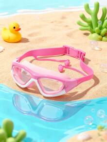 1 Piece Of Children's Anti-Fog HD Swimming Goggles, Waterproof And Anti-Fog HD Professional Diving Goggles Swimming Equipment - Silicone Earplugs Swimming Goggles, Suitable For 3-16 Years Old Children Swimming Diving Use - Multicolor - View 14