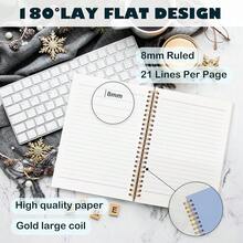 BearCake Blue Nursing Student Future Nurse Doctor  Graduation Student Gifts,Nurse Stethoscope  Doctor Notebook Journal, Hardcover Spiral Notebook 5.5x8.3,White-Annotation-Neverstopblue - 白色註釋-永不停歇的藍色 - 查看 3