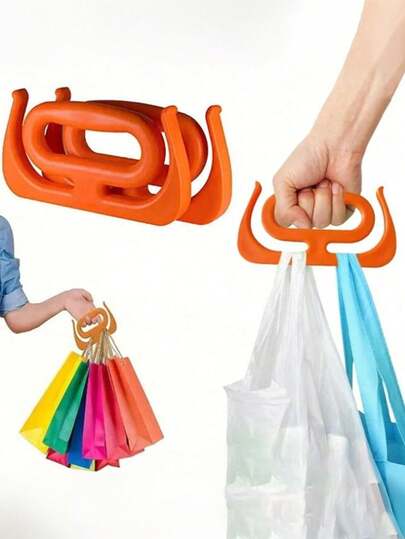 Heavy Duty Shopping Bag Holder Ergonomic Multi-Purpose Lifting Hooks For Dry Cleaning Paint Cans Buckets Bags Portable Effort-Saving Organizer Anti Strangulation Handles Grocery Bag Holder Plastic Bag Holder Bag Lifting Tools Suitable For Shopping Travel Home & Kitchen Men And Women Home Kitchen Essentials