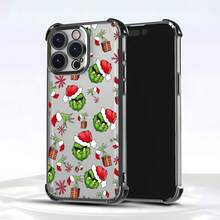 Funda para teléfono con diseño navideño del , compatible con teléfonos ,  17,  16 Pro Max,  15 Pro Max,  13 y  12. Fabricada en TPU para una protección total contra golpes y caídas. Ideal para regalar en Navidad, celebrar en familia o con amigos. - Negro - Ver 6