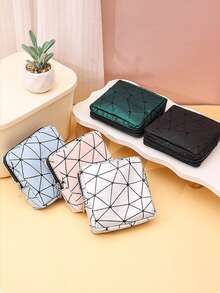 1pc Creative New Fashionable Cute Girl Portable Sanitary Pad Storage Bag, Mini Cartoon Girl Period Hygiene Pad Organizer Bag, Travel Cosmetic Bag, Coin Purse, Toiletry Bag, Multi-Functional Storage Bag, Suitable For Storing Coins, Cosmetics, Lipstick, Sanitary Pads, Tissues And Other Small Items, Applicable For Women Business Trip, Travel, Vacation, Student Back To School, Can Be Used As Gifts For Friends, Valentine's Day Gifts, Souvenirs - Multicolor - View 2